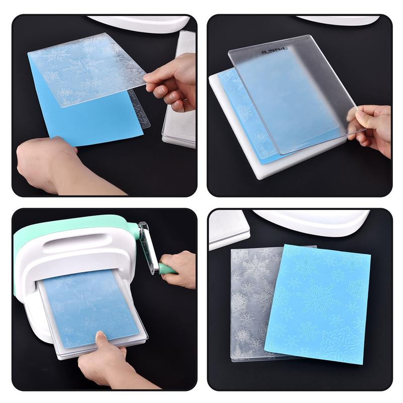 Ανάγλυφο Φάκελο Διάφανες πλαστικές πλάκες Σχεδιασμός Χειρός Λογαριασμός για DIY Διακόσμηση χάρτινης κάρτας Ανάγλυφη μήτρα κοπής Scrapbooking