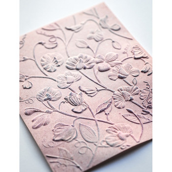 Нова релефна папка за 2021 г. за правене на Направи си сам 3D цветен шаблон Фон Поздравителна картичка Скрапбукинг Без печати и щанци за рязане на метал