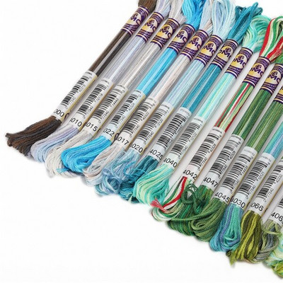 Originalni DMC šareni konac za vezenje koncem za vez s varijacijama križića 8 metara, veličina 25, 20 boja po kompletu