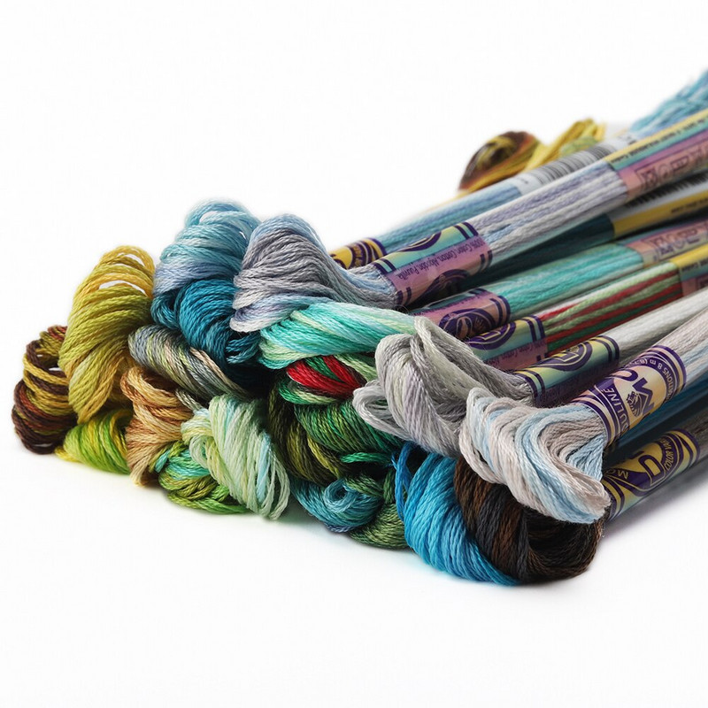 Originalni DMC šareni konac za vezenje koncem za vez s varijacijama križića 8 metara, veličina 25, 20 boja po kompletu