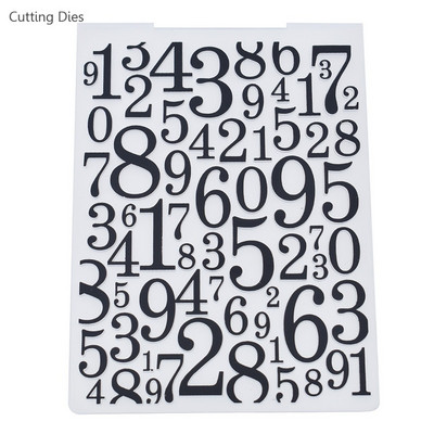 2019 Number 0-9 Plastic Template Embossing Folder for Scrapbook Photo Album Card Making Diy Crafts