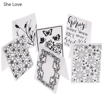 Chzimade 2019 Flower Plastic Embossing Folder For Diy Photo Album Scrapbooking χάρτινη κάρτα Πρότυπο στένσιλ Διακόσμηση σπιτιού