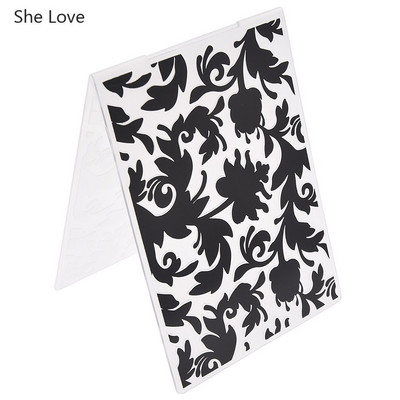 Chzimade 2019 Flower Plastic Embossing Folder For Diy Photo Album Scrapbooking χάρτινη κάρτα Πρότυπο στένσιλ Διακόσμηση σπιτιού