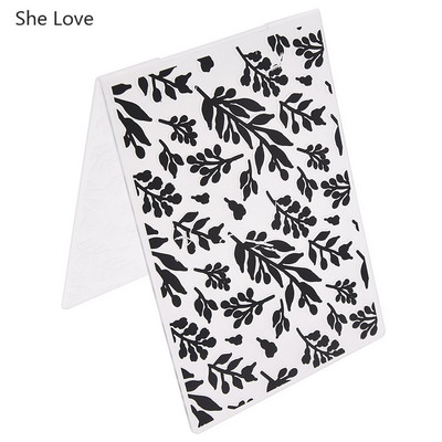 Chzimade 2019 Flower Plastic Embossing Folder For Diy Photo Album Scrapbooking χάρτινη κάρτα Πρότυπο στένσιλ Διακόσμηση σπιτιού