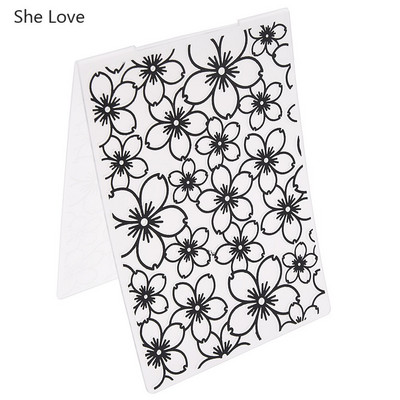 Chzimade 2019 Flower Plastic Embossing Folder For Diy Photo Album Scrapbooking χάρτινη κάρτα Πρότυπο στένσιλ Διακόσμηση σπιτιού