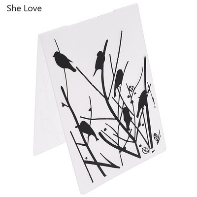 Chzimade 2019 Flower Plastic Embossing Folder For Diy Photo Album Scrapbooking χάρτινη κάρτα Πρότυπο στένσιλ Διακόσμηση σπιτιού