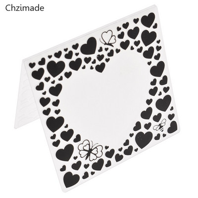 Lychee Life Πλαστικοί ανάγλυφες φάκελοι Διαφανές πρότυπο Διακόσμηση άλμπουμ φωτογραφιών Making Scrapbooking Craft Card Diy Crafts