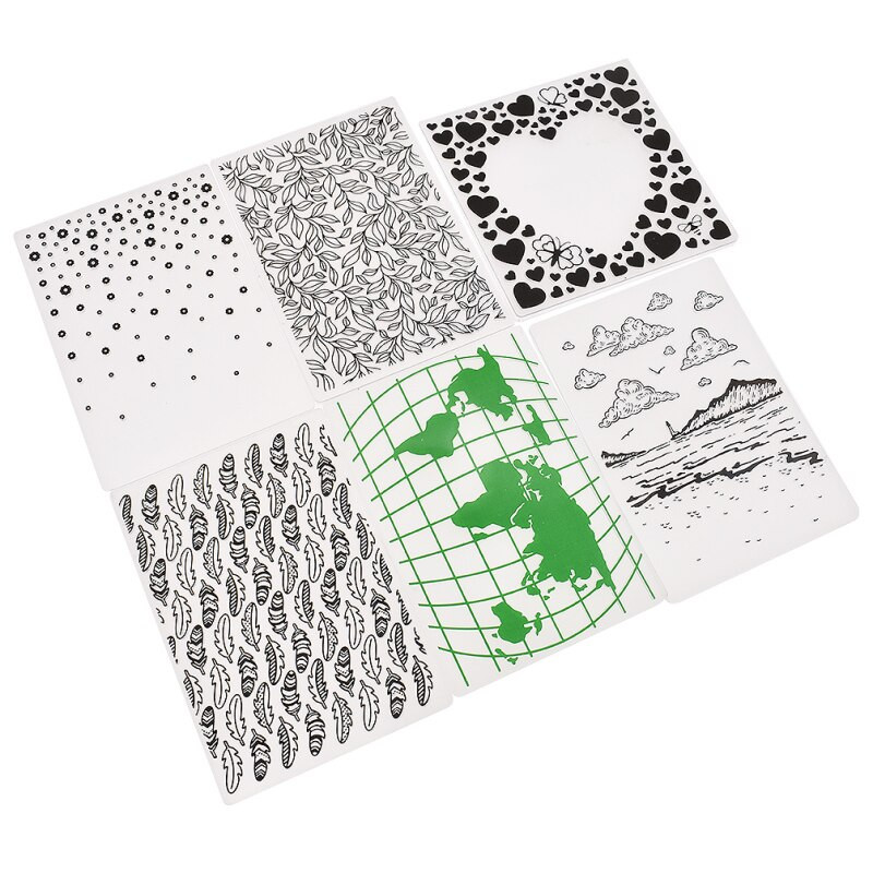 Lychee Life Πλαστικοί ανάγλυφες φάκελοι Διαφανές πρότυπο Διακόσμηση άλμπουμ φωτογραφιών Making Scrapbooking Craft Card Diy Crafts