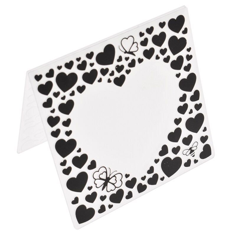 Lychee Life Πλαστικοί ανάγλυφες φάκελοι Διαφανές πρότυπο Διακόσμηση άλμπουμ φωτογραφιών Making Scrapbooking Craft Card Diy Crafts