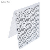 Footprint Printed Plastic Embossing Folder for Scrapbook DIY Card Album Making Plastic Templates Tools