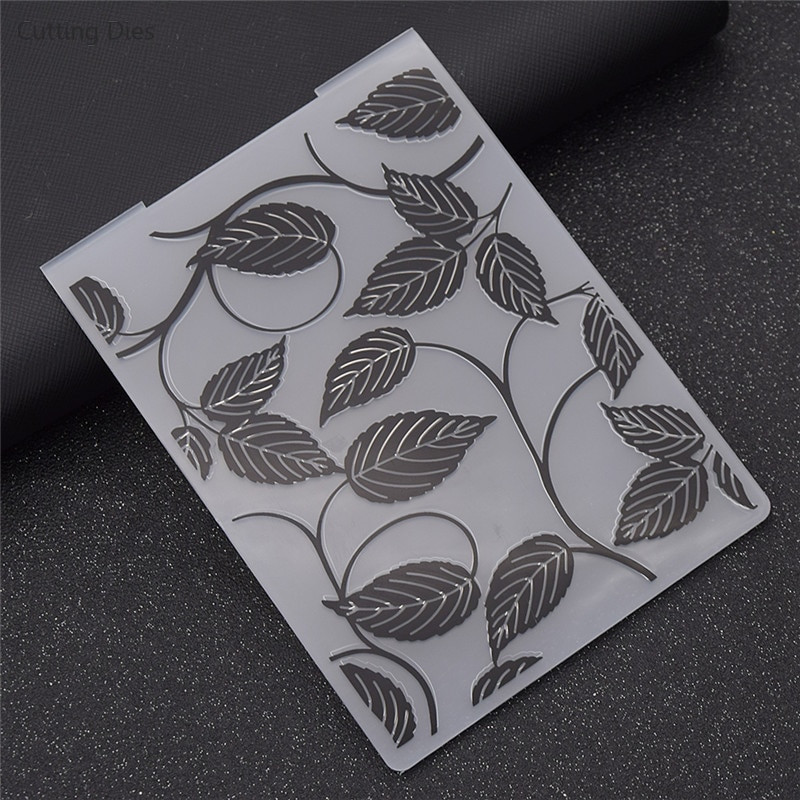 Dosar de gofrare cu ramuri cu frunze, șablon din plastic pentru album de însemnări DIY, lucrat manual, cărți de album, instrumente pentru realizarea de cadouri