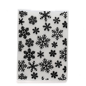 Πρωτοχρονιάτικο χριστουγεννιάτικο νιφάδα χιονιού Πλαστικό ανάγλυφο φάκελο για λεύκωμα DIY κάρτα άλμπουμ Πλαστικό πρότυπο Κάρτα σφραγίδας κατασκευής διακόσμηση