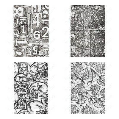 Tammetõrud 2D tekstuur tuhmub Reljeefne kaust 2022 Uus Mark Paberkaart Scrapbooking Materjal Halloweeni taustakaunistus