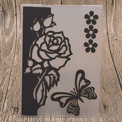 Lace Flowers Plastic Refassing Folder Stencil Template For Scrapbooking Album Paper Birthday Card Decoration Diy Embossing Craft