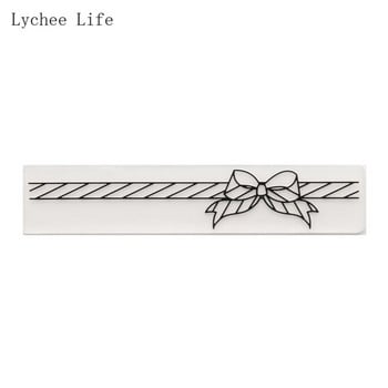 Lychee Life Bowknot Design Пластмасова релефна папка за картички Scrapbooking Фотоалбум Paper Making Craft Направи си сам шаблони Шаблони