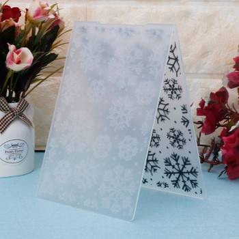 Πλαστικό πρότυπο φακέλου ανάγλυφης εκτύπωσης για DIY άλμπουμ λευκώματος κάρτας χαρτί χειροτεχνίας Χριστουγεννιάτικη νιφάδα χιονιού