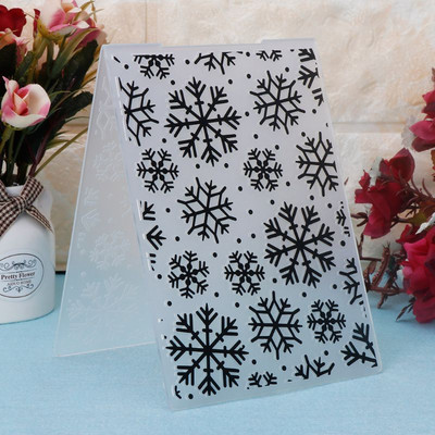 Πλαστικό πρότυπο φακέλου ανάγλυφης εκτύπωσης για DIY άλμπουμ λευκώματος κάρτας χαρτί χειροτεχνίας Χριστουγεννιάτικη νιφάδα χιονιού