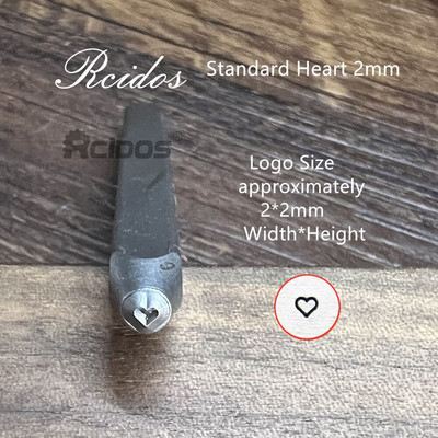 RCIDOS Fat Heart 2mm, 3mm standartinis širdies plieno perforatorius, metaliniai papuošalų dizaino antspaudai, 1 vnt kaina