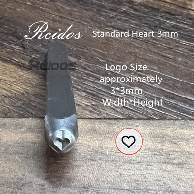 RCIDOS Fat Heart 2mm, 3mm standartinis širdies plieno perforatorius, metaliniai papuošalų dizaino antspaudai, 1 vnt kaina