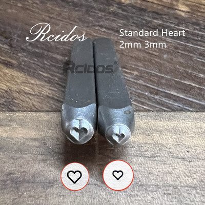 RCIDOS Fat Heart 2mm, 3mm standartinis širdies plieno perforatorius, metaliniai papuošalų dizaino antspaudai, 1 vnt kaina