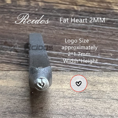 RCIDOS Fat Heart 2mm, 3mm standartinis širdies plieno perforatorius, metaliniai papuošalų dizaino antspaudai, 1 vnt kaina