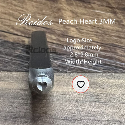 RCIDOS Fat Heart 2mm, 3mm standartinis širdies plieno perforatorius, metaliniai papuošalų dizaino antspaudai, 1 vnt kaina