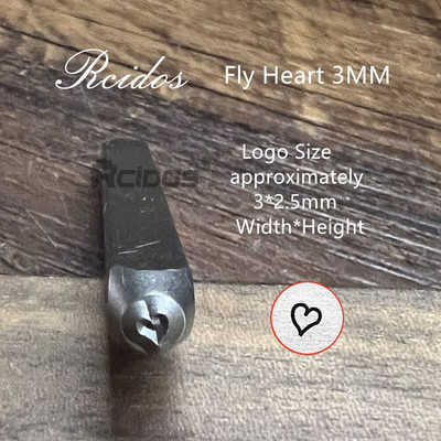 RCIDOS Fat Heart 2mm, 3mm standartinis širdies plieno perforatorius, metaliniai papuošalų dizaino antspaudai, 1 vnt kaina