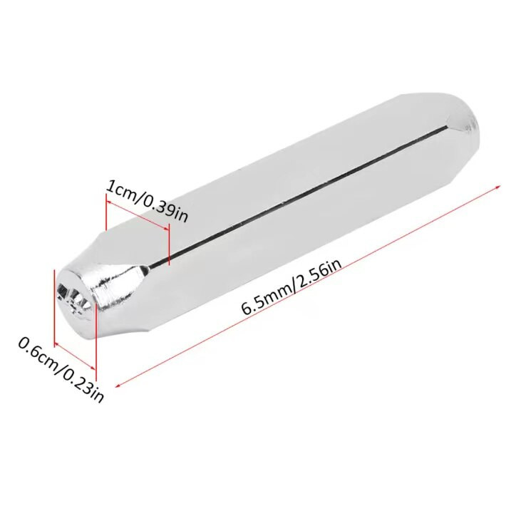 Metalo štampavimas Metalo antspaudai Metalo perforatoriaus metalo štampavimo rinkinys Odiniai antspaudai, logotipo spausdinimo įrankis, papuošalų štampavimas 1/4 (6 mm)