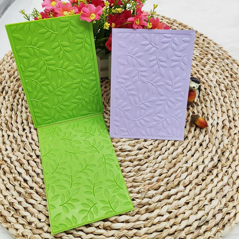 Nova 3D reljefna reljefna ploča s granama i lišćem iz 2022. koristi se za postupak utiskivanja „uradi sam“ za rezanje metala bez pečata