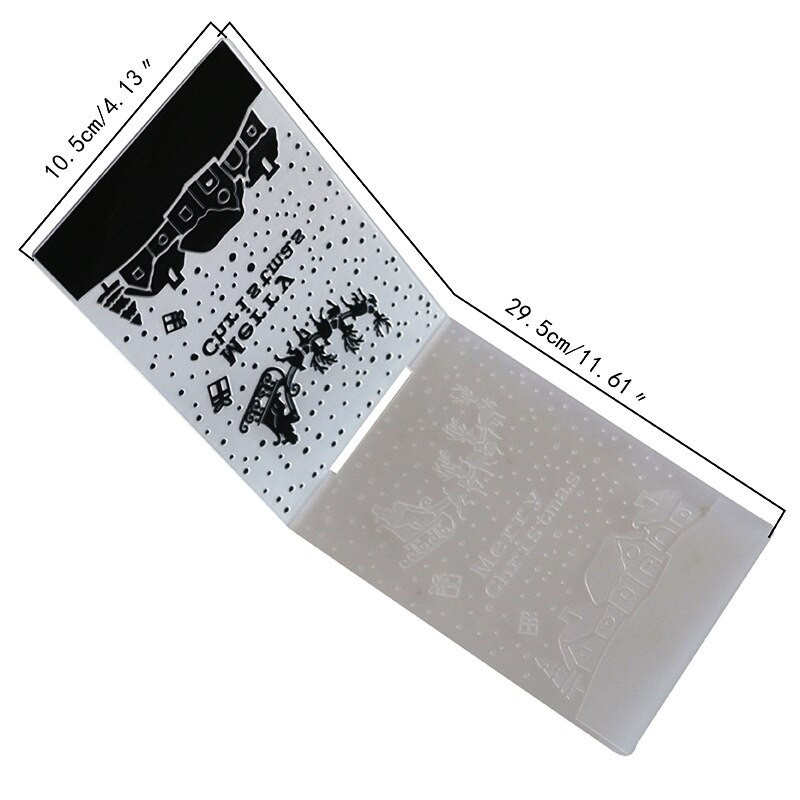 Νέος 3D ανάγλυφος φάκελος Διάφανες ανάγλυφες πλαστικές πλάκες Χριστουγεννιάτικη σειρά Σχέδιο για INS DIY Paper Cutting Dies Scrapbooking