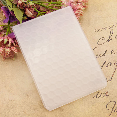 Lychee Life Honeycomb Plastic Embossing Folders For Scrapbooking DIY Template Fondant Cake Photo Album Card Making