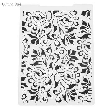 Roll Vine Flower Plastic Embossing Folder For Diy Scrapbooking Photo Album Plastic Template Card Making Crafts