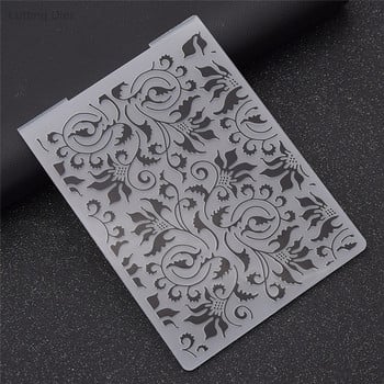 Roll Vine Flower Plastic Embossing Folder For Diy Scrapbooking Photo Album Plastic Template Card Making Crafts