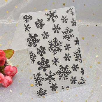 Μοτίβο νιφάδας χιονιού τρισδιάστατοι ανάγλυφες φάκελοι για χάρτινη κάρτα DIY Scrapbooking Making Craft Plastic Rempssing Template Stencil