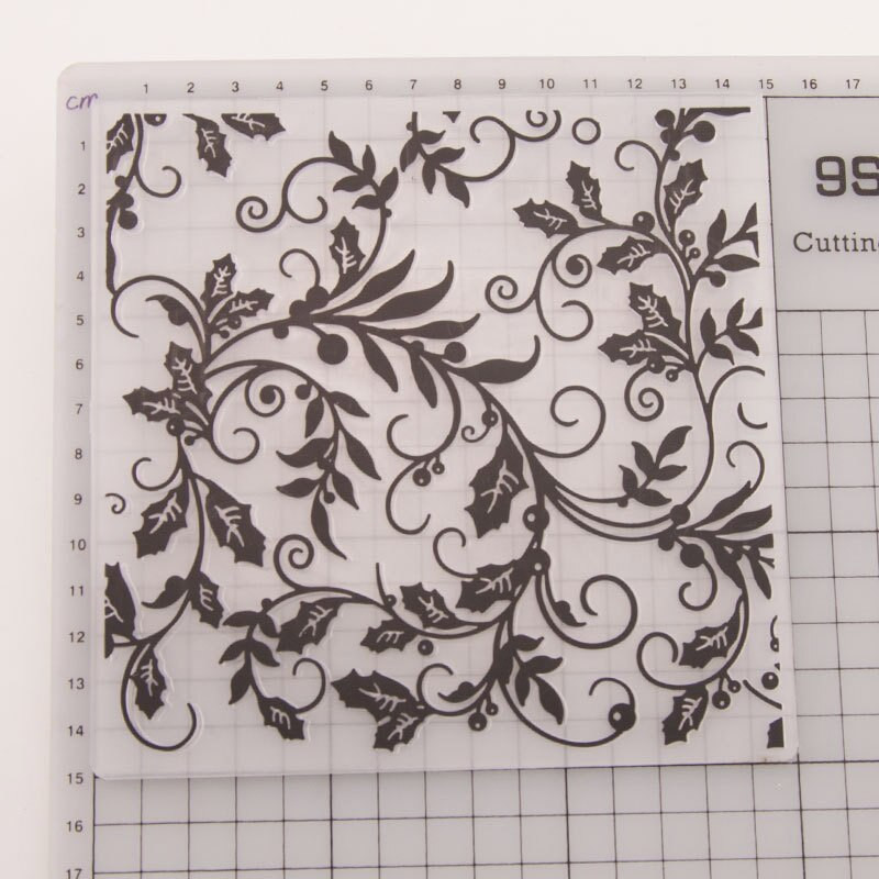 1Τμ 15*15cm Εργαλεία άλμπουμ φωτογραφιών Στένσιλ Κατασκευή χάρτινων καρτών Ανάγλυφο φάκελο Πρότυπο Κάρτα χειροτεχνίας Στολισμός γάμου