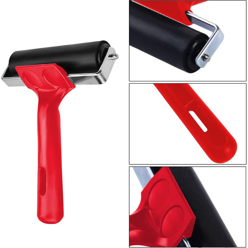 Guminis volelis, kietos gumos Brayer klijų volelis, skirtas statybiniams įrankiams Spaudiniai štampavimas Tapetų klijavimas