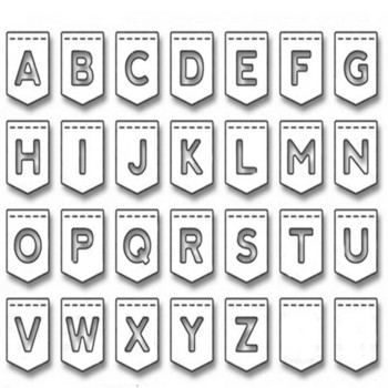 40 Pcs Embossing Stencils: Scrapbooking Cutting Template Embossing Machine ,12 Pcs Baby & 28 Pcs English Alphabet