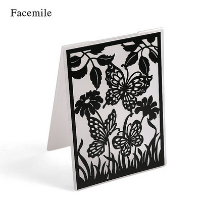 Facemile 1PCS πλαστικός ανάγλυφος φάκελος για προτύπου λευκώματος καρτών γραμματοσήμανσης Διακόσμηση DIY χειροποίητο εργαλείο καρτών άλμπουμ