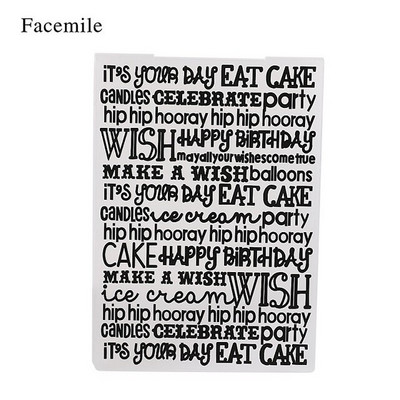 Facemile 1PCS πλαστικός ανάγλυφος φάκελος για προτύπου λευκώματος καρτών γραμματοσήμανσης Διακόσμηση DIY χειροποίητο εργαλείο καρτών άλμπουμ