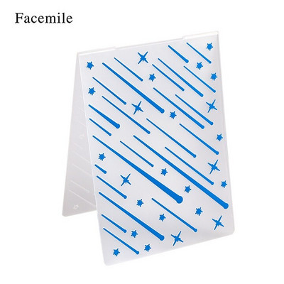 Facemile 1PCS πλαστικός ανάγλυφος φάκελος για προτύπου λευκώματος καρτών γραμματοσήμανσης Διακόσμηση DIY χειροποίητο εργαλείο καρτών άλμπουμ