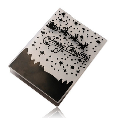 Plastična mapa za utiskivanje spomenara DIY Alat za kartice za albume Plastični predložak za izradu ukrasa za kartice s markicama