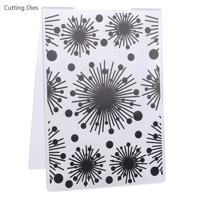 Nou șablon de dantelă de flori Dosare de relief din plastic pentru album de albume de albume pentru decorații