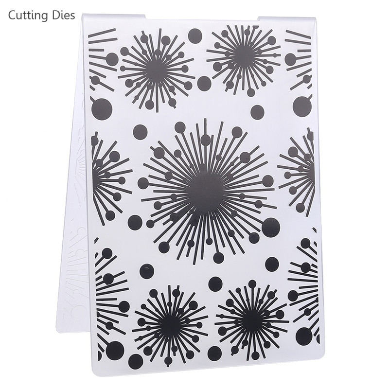 Nou șablon de dantelă de flori Dosare de relief din plastic pentru album de albume de albume pentru decorații