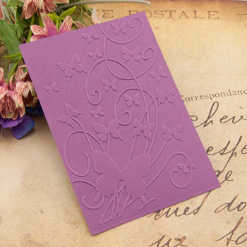 Dolce Vita Butterfly Embossing Folders Plant Rose Flower Tree Πλαστικό ανάγλυφο φάκελο για Scrapbooking DIY Card Making Supplies