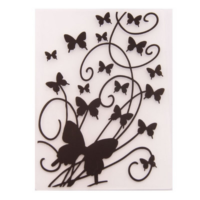 Dolce Vita Butterfly Embossing Folders Plant Rose Flower Tree Πλαστικό ανάγλυφο φάκελο για Scrapbooking DIY Card Making Supplies