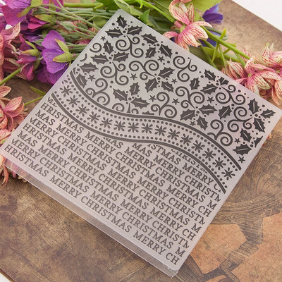 Dolce Vita Χριστουγεννιάτικα Ανάγλυφα Φάκελοι Γενέθλια Λουλούδι Πλαστική Ανάγλυφη Φάκελος Πεταλούδα For Scrapbooking Κάρτα DIY φωτογραφικού άλμπουμ