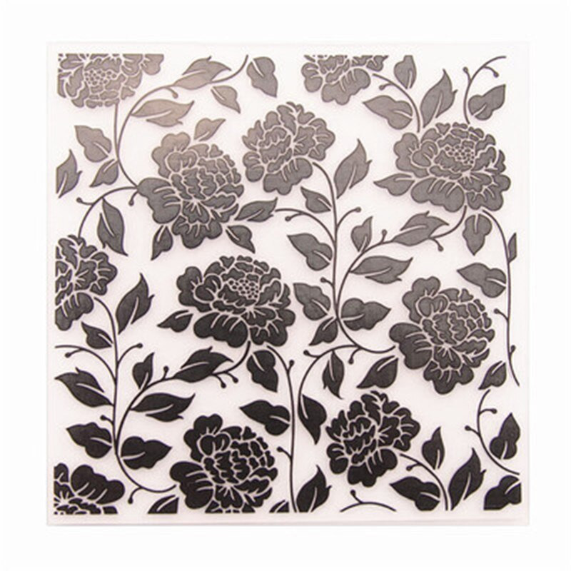 Roses Plastic Embossing Folders for DIY Scrapbooking Paper Craft/Card Making Decoration Supplies Τρισδιάστατοι ανάγλυφες φάκελοι