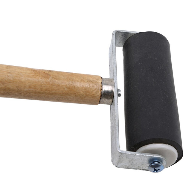 2020 m. karštas išpardavimas medinės rankenos ratukas Profesionalus Brayer dažymas rašalu Spaudos volelis Art štampavimo įrankis Dažų ritinys