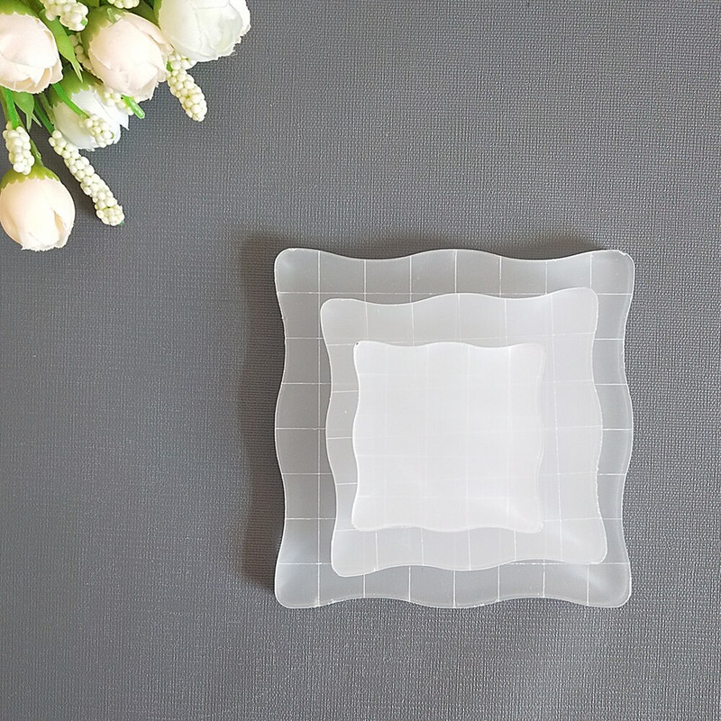 AZSG pamušalas antspaudų blokas, didelio skaidrumo akrilo padas, skirtas pasidaryk pats iškarpoms. Skaidrūs antspaudai Pagalbiniai įrankiai nuotraukų albumas Dekoratyvinis