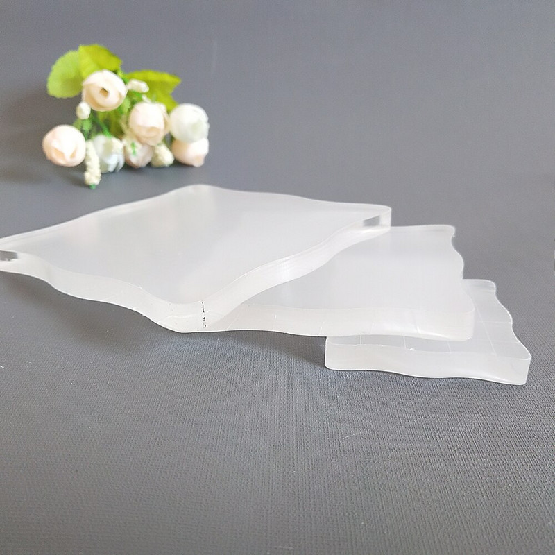 AZSG pamušalas antspaudų blokas, didelio skaidrumo akrilo padas, skirtas pasidaryk pats iškarpoms. Skaidrūs antspaudai Pagalbiniai įrankiai nuotraukų albumas Dekoratyvinis